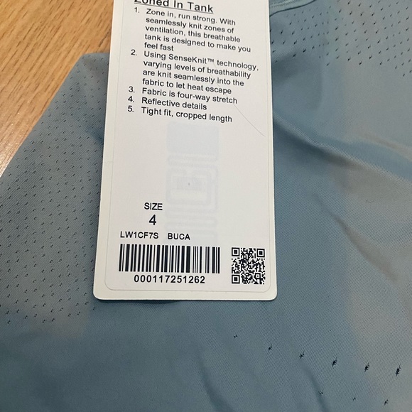 Lululemon Zoned In Tank size 4 - Picture 4 of 5